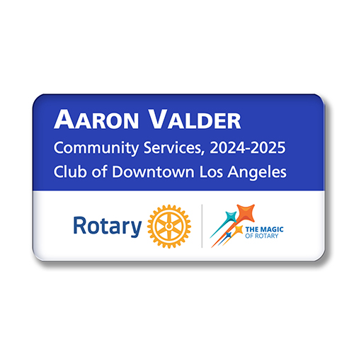 Rotary 2024-2025 Theme -Small Acrylic Name Badge - 3-1/2